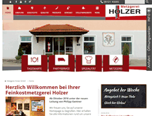 Tablet Screenshot of metzgerei-holzer.de